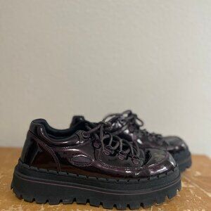 Skechers Jammer Grunge LaceUp Sneaker Boots Platform Chunky Burgundy Women's 8.5